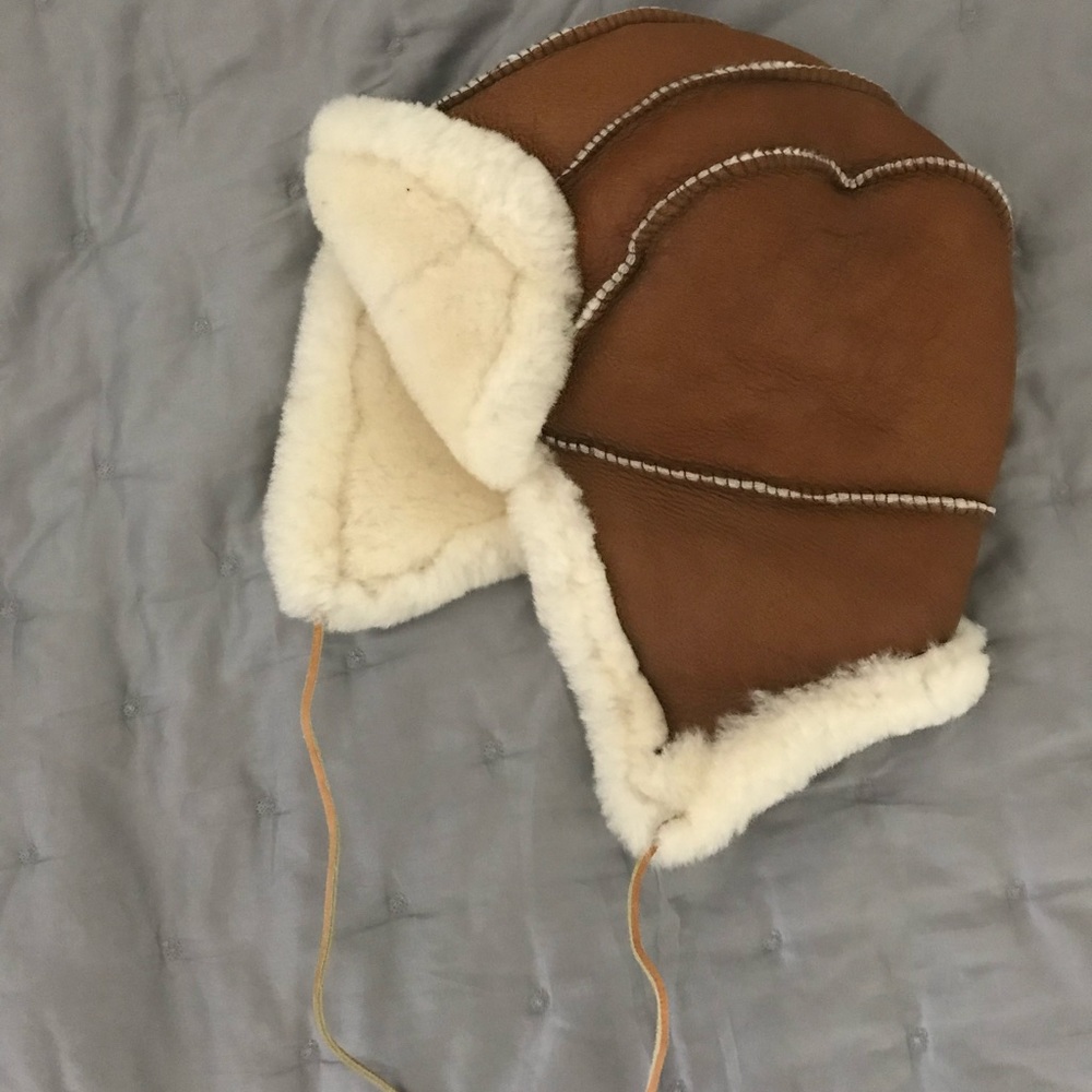 Genuine shearling hat new